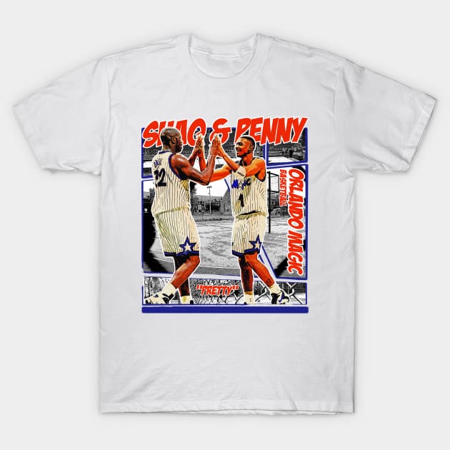 Shaq & Penny // Retro Comics Designs T-Shirt by Bootlegheavens